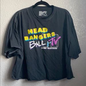 Gray head bangers tv shirt
